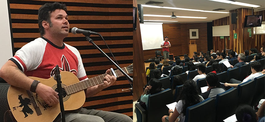 Le Centre de la francophonie des Amériques et Alexandre Belliard du Québec (Canada), en tournée au Mexique