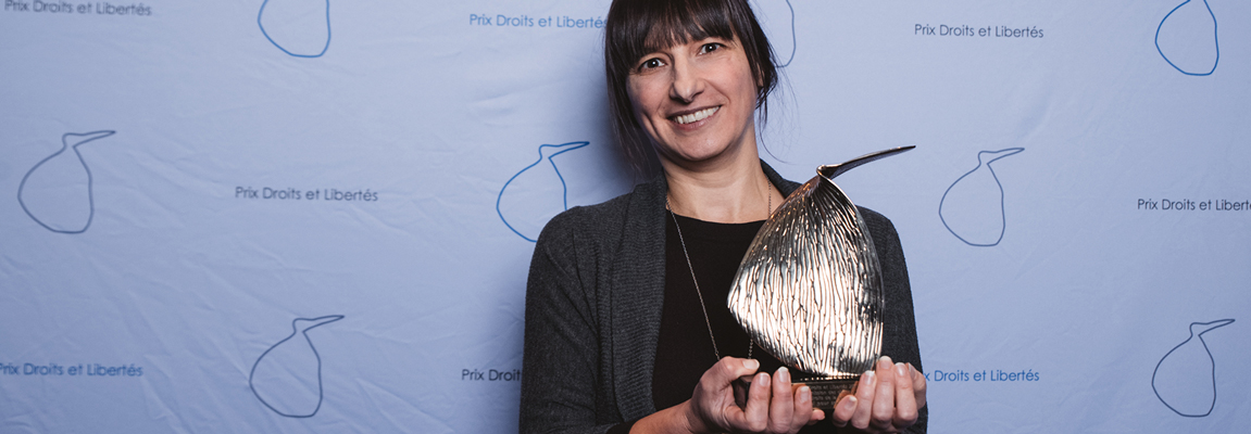 Élise Gravel Élise Gravel récompensée du Prix Droits et Libertés